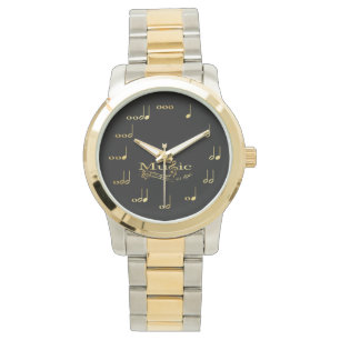 Reloj De Pulsera Nota de música monográfica personalizada - La m