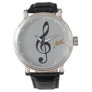 Reloj De Pulsera nota musical de trineo de clef time