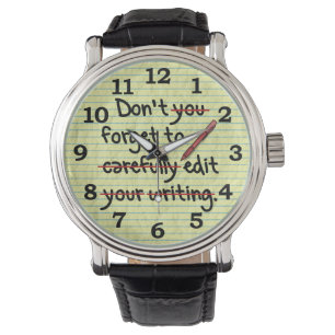 Reloj De Pulsera Nota recordatorio de edición del Editor de escrit