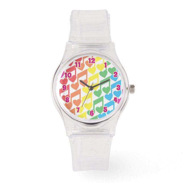 Reloj De Pulsera Notas del corazón (Anverso)