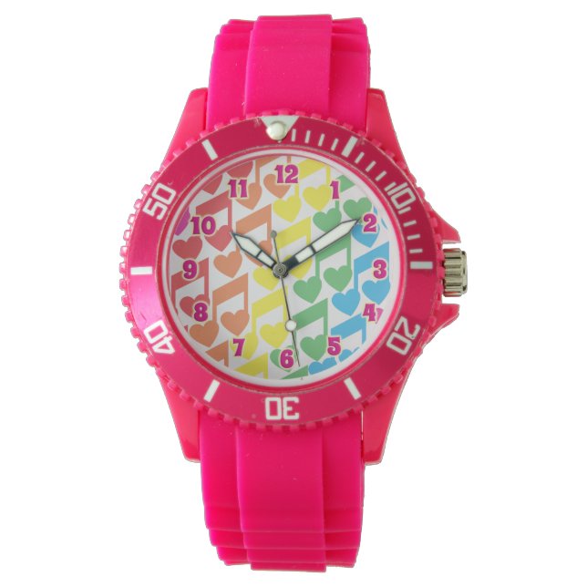 Reloj De Pulsera Notas del corazón (Anverso)