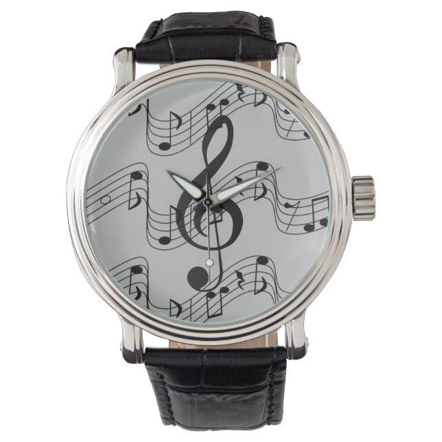 Reloj De Pulsera Notas musicales (Anverso)