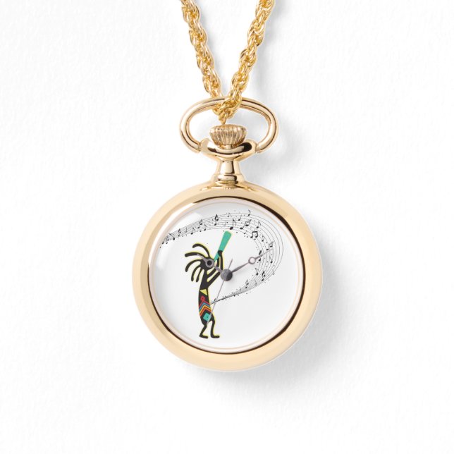 Reloj De Pulsera Notas musicales del sudoeste de Kokopelli (Anverso)