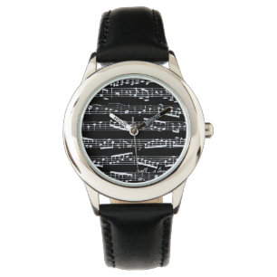 Reloj De Pulsera Notas musicales negras