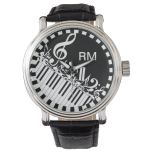 Reloj De Pulsera Notas musicales y llaves embarulladas