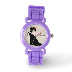 Reloj De Pulsera Novia victoriana - Observatorio Purpurina Rojo