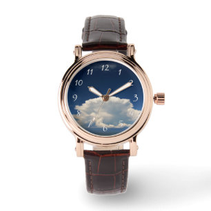 Reloj De Pulsera Nube Blanca Esponjosa           