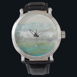 Reloj De Pulsera Nubes blancas con vistas a un hermoso paisaje<br><div class="desc">Jennifer Goldberger pintó este hermoso paisaje. Las nubes blancas dan a un impresionante lago azul rodeado de un precioso césped verde. Los colores son vivos y los detalles están impecables. ¡Compra tu impresión ahora!</div>