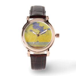 Reloj De Pulsera Nubes grandes (cielo amarillo) (paisaje elegante)
