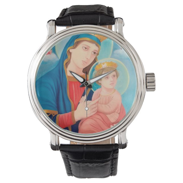 Reloj De Pulsera Nuestra Señora de la Perpetua Ayuda Católica (Anverso)