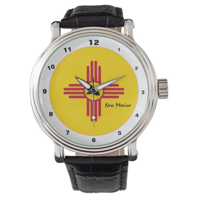 Reloj De Pulsera Nueva bandera mexicana y nuevo México moda Estados (Anverso)