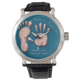 Reloj De Pulsera Nueva huella de mano de bebé