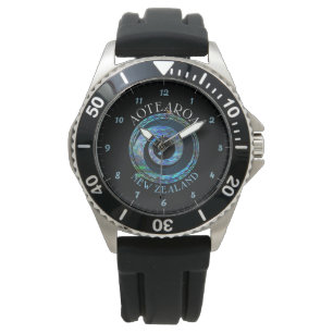 RELOJ DE PULSERA NUEVA ZELANDA MAPA KORU PAUA WATCH