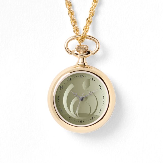 Reloj De Pulsera nuevas hojas doradas (Anverso)