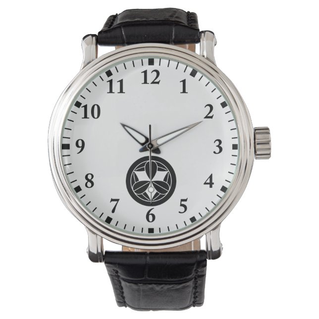 Reloj De Pulsera Nueve hojas de bambú en círculo (Anverso)