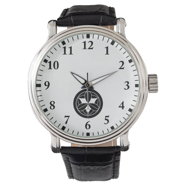 Reloj De Pulsera Nueve hojas de bambú en círculo (Anverso)