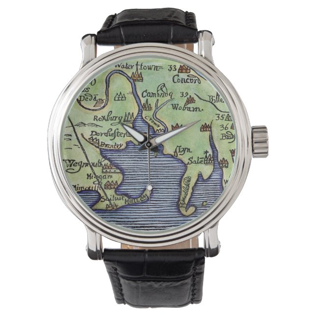 RELOJ DE PULSERA NUEVO MAPA DE INGLATERRA 1677 (Anverso)