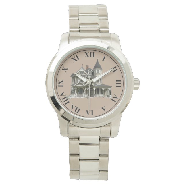 Reloj De Pulsera Numerales romanos victorianos George F. Barber Wat (Anverso)