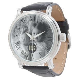 Reloj De Pulsera Número romano de encargo BW del monograma el   de