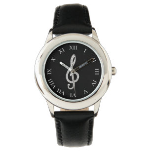 Reloj De Pulsera Número romano de Gclef de la música