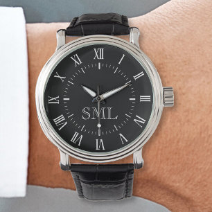 Reloj De Pulsera Número romano de Iniciales Personalizadas personal