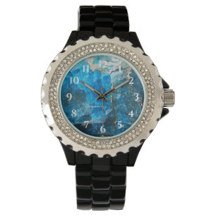 Reloj De Pulsera Números azules de las gemas de laberinto