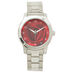 Reloj De Pulsera Números blancos rojos Mens Watch cn