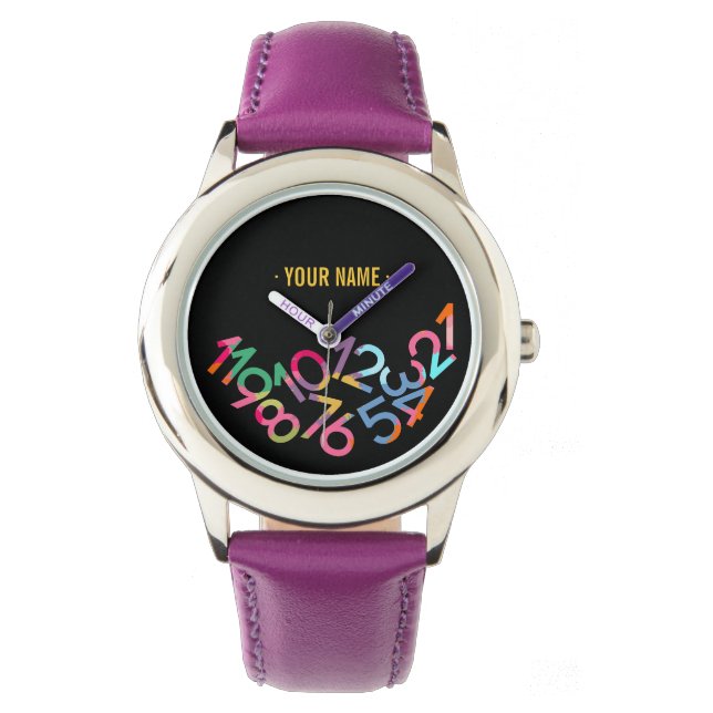 Reloj De Pulsera Números caídos Gradería divertida Vigilancia Perso (Anverso)