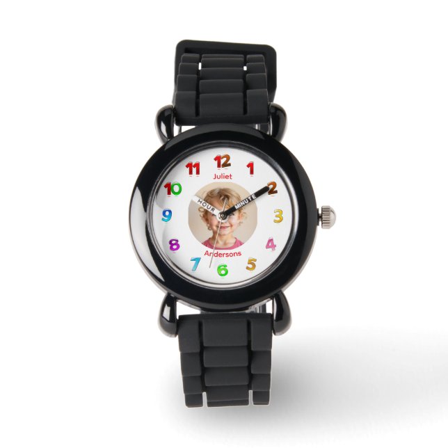 Reloj De Pulsera Números coloridos que vigilan los niños (Anverso)