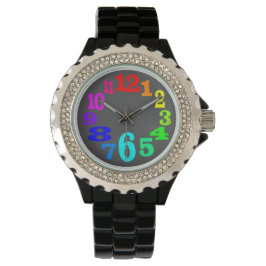 Reloj De Pulsera números coloridos y locos