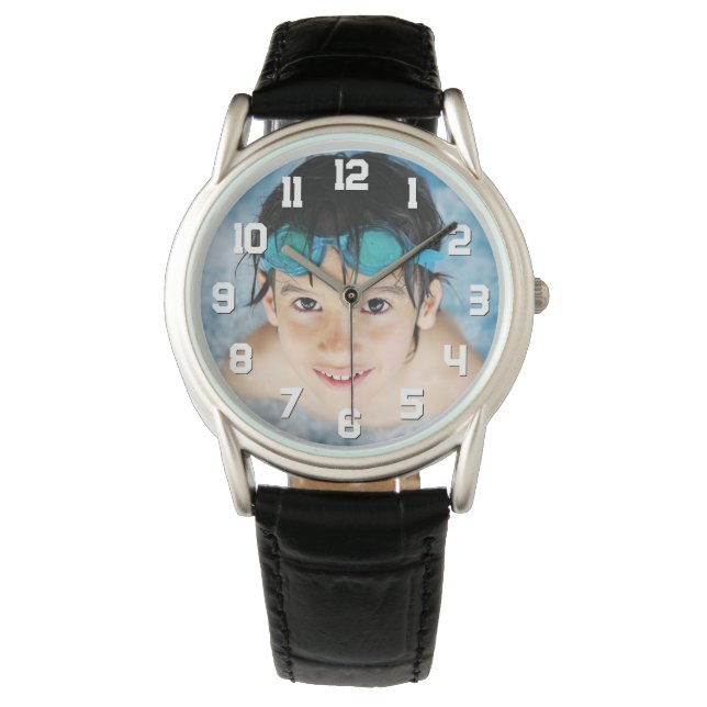 Reloj De Pulsera Números de estilo de foto-deporte para niños (Anverso)