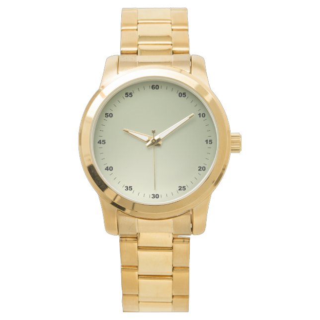 Reloj De Pulsera Números de gran tamaño unisex oro (Anverso)