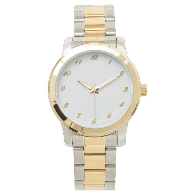 Reloj De Pulsera Números de oro de la plantilla de Watch Face (Anverso)