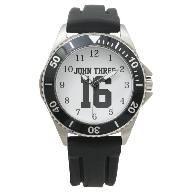 Reloj De Pulsera Números John 3:16 masculinos (Anverso)