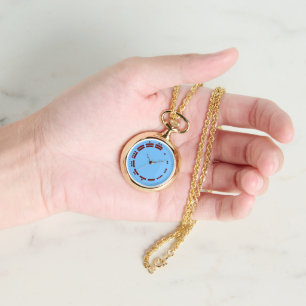 Reloj De Pulsera Números Mayas Azules y Rojos Antiguos Arte Minimal
