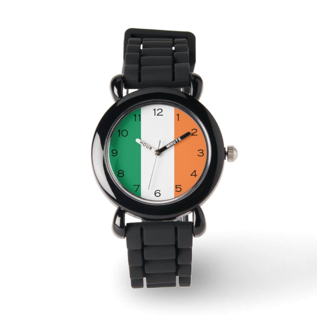 Reloj De Pulsera Números negros en la bandera irlandesa (Anverso)