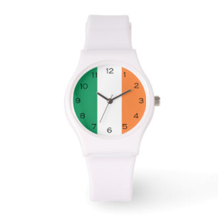 Reloj De Pulsera Números negros en la bandera irlandesa