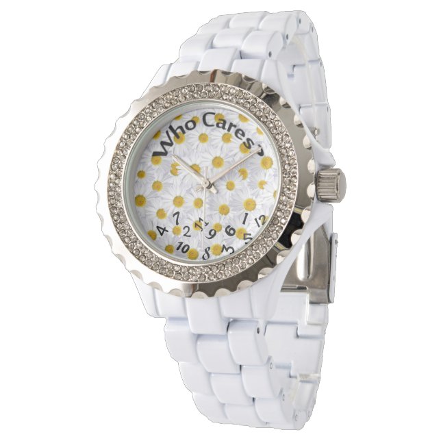 Reloj De Pulsera números revueltos en margaritas blancas (Angular)