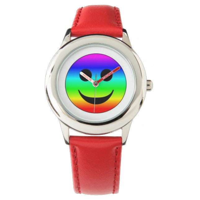 Reloj De Pulsera Números rojos de acero inoxidable ajustables para  (Anverso)
