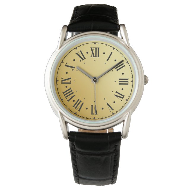 Reloj De Pulsera Números romanos de hombres Verde azulados negros (Anverso)