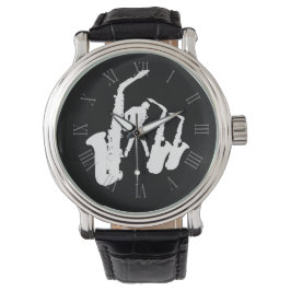 Reloj De Pulsera Números romanos de jazz sax jazzman W3
