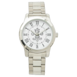 Reloj De Pulsera Números romanos de la flor de lis