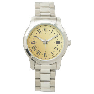 Reloj De Pulsera Números romanos modernos Verde azulados de plata