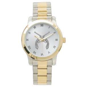 Reloj De Pulsera Numeros romanos negros de felpa