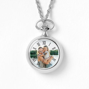 Reloj De Pulsera Números romanos negros foto de mamá