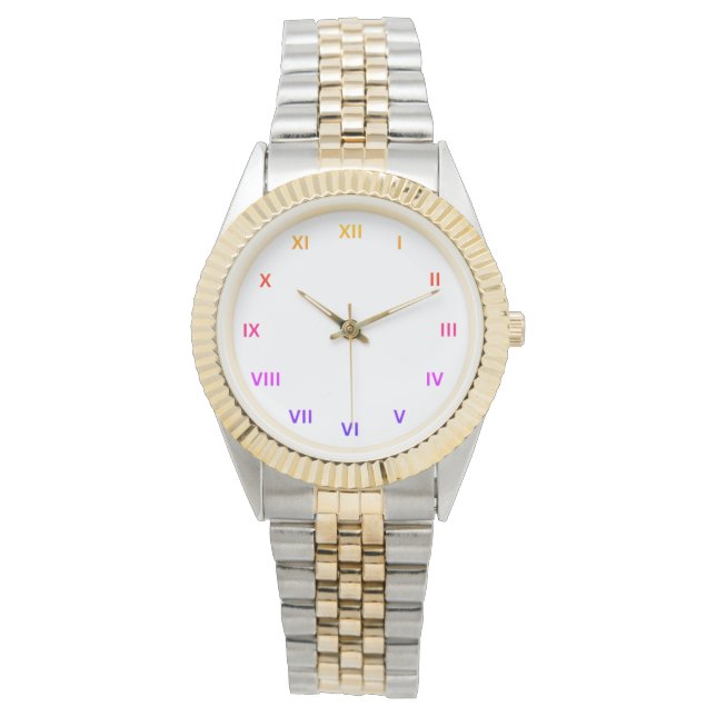 Reloj De Pulsera Números romanos Pulsera Matellic Moderno (Anverso)