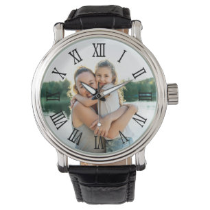 Reloj De Pulsera Numerosos romanos negros foto para papá