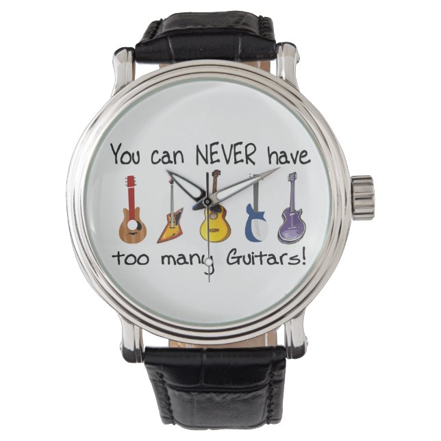 Reloj De Pulsera Nunca se puede tener demasiadas guitarras (Anverso)