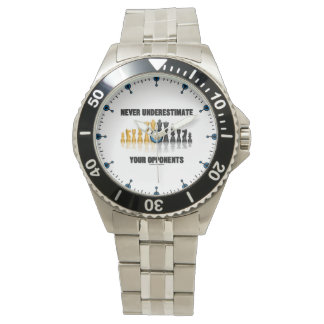 Reloj De Pulsera Nunca subestimes tu actitud de ajedrez de oponente