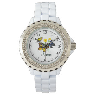 Reloj De Pulsera Nurse Butterflies Watch